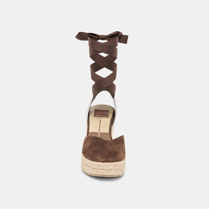 Noura Dk Brown Suede Wedges | Dolce Vita Great Value