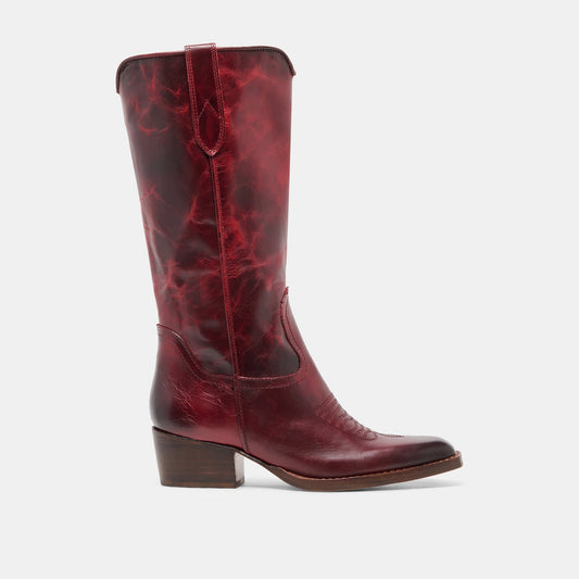 VIGLA Garnet Leather Pointed-Toe Western Boots | Dolce Vita Trending