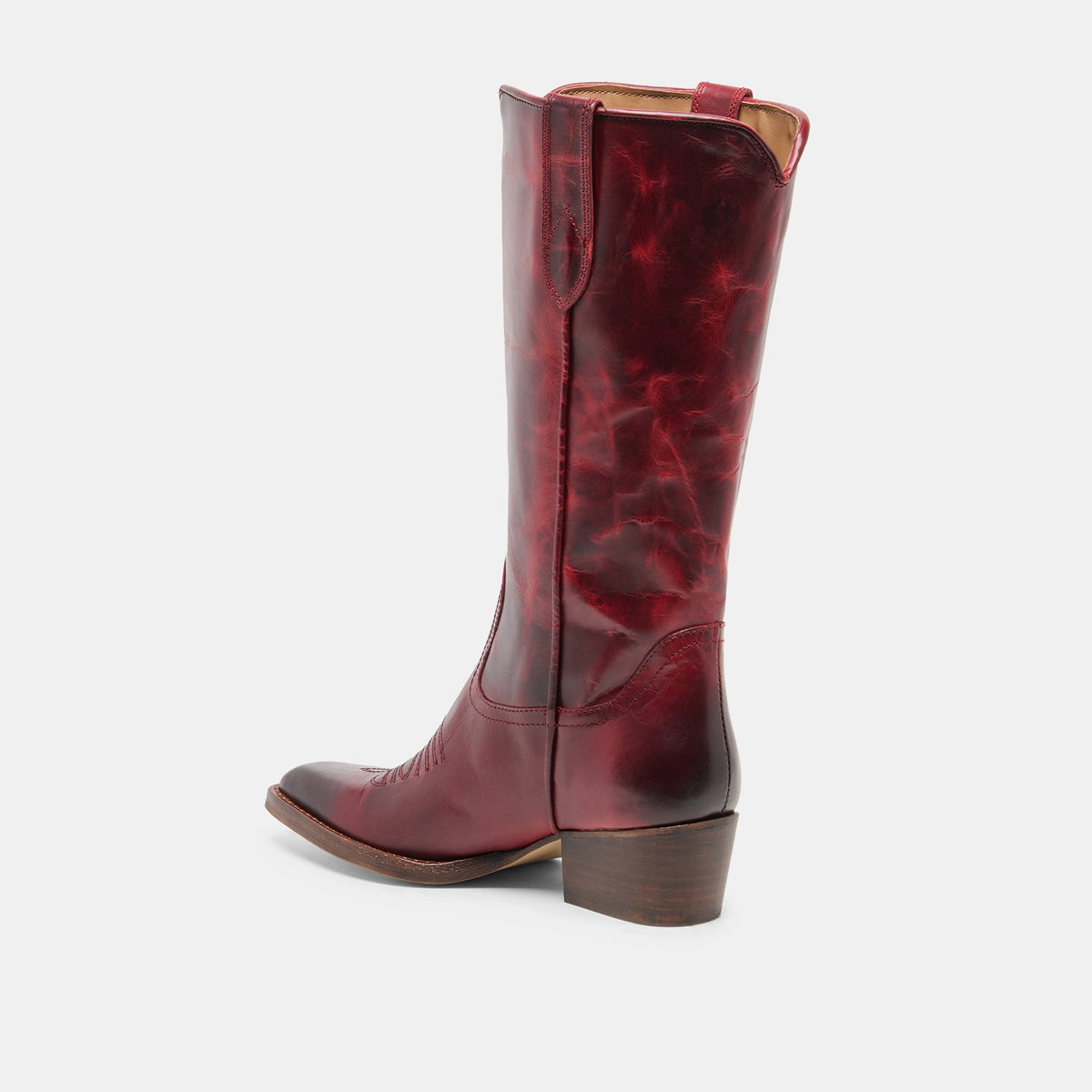 VIGLA Garnet Leather Pointed-Toe Western Boots | Dolce Vita Trending