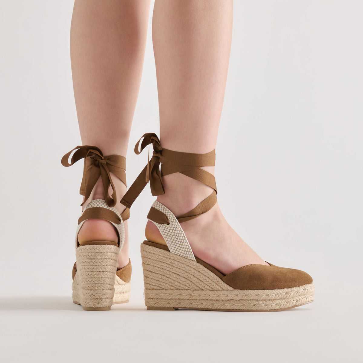 Noura Lt Brown Suede Wedges | Dolce Vita Essential