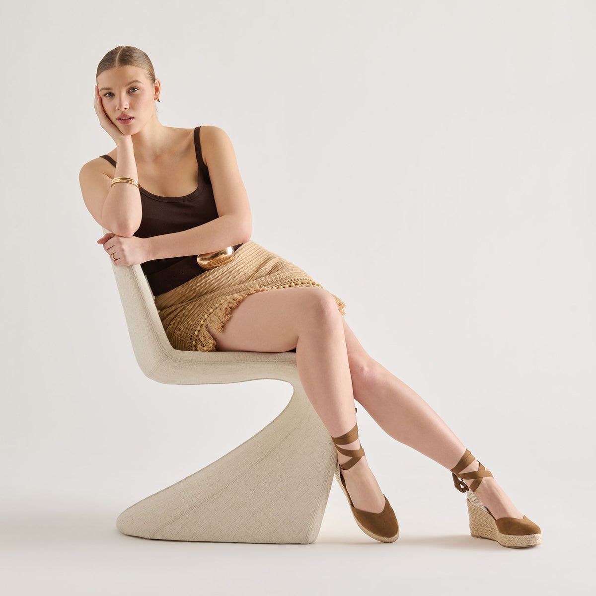 Noura Lt Brown Suede Wedges | Dolce Vita Essential