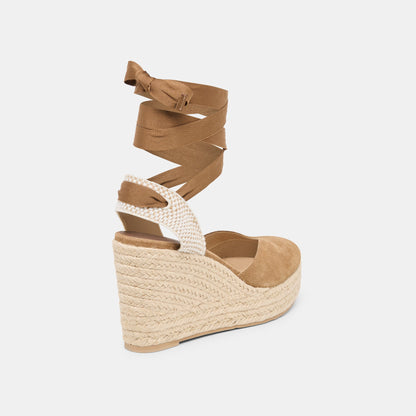 Noura Lt Brown Suede Wedges | Dolce Vita Essential