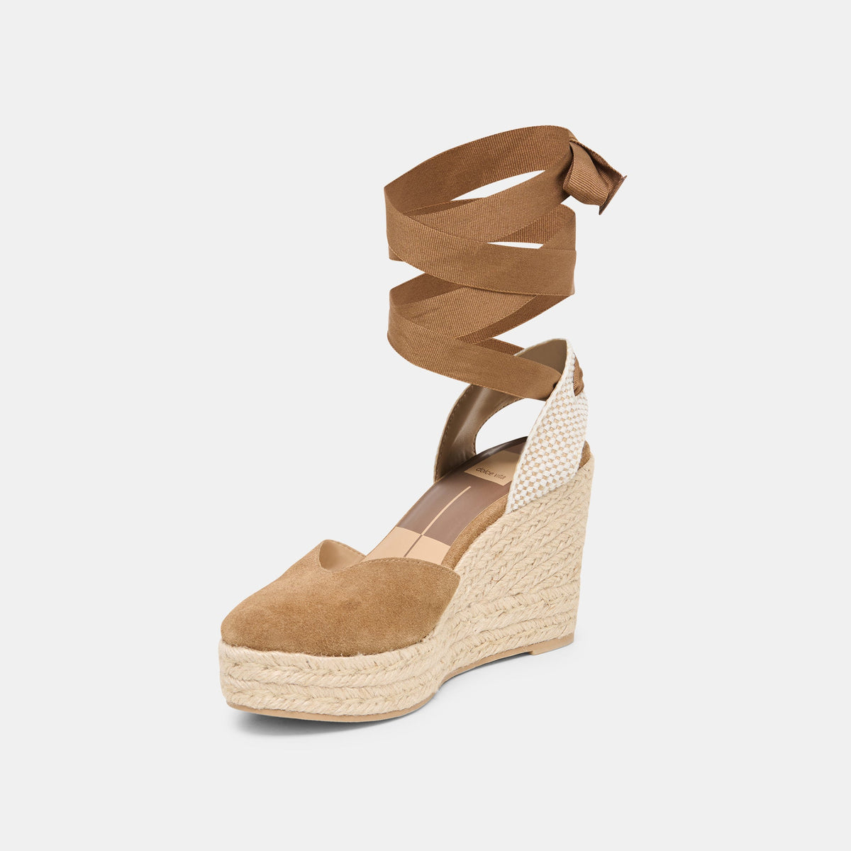 Noura Lt Brown Suede Wedges | Dolce Vita Essential