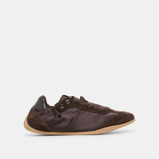 Dakoda Dk Brown Satin Sneakers | Dolce Vita Trending