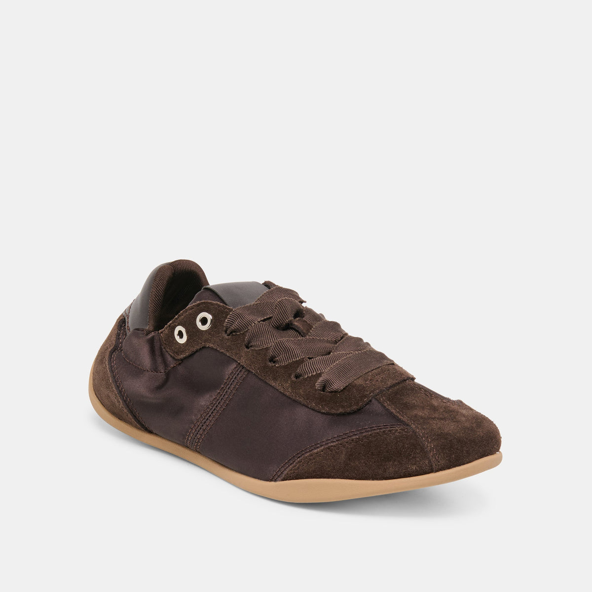 Dakoda Dk Brown Satin Sneakers | Dolce Vita Trending