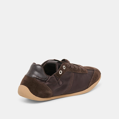 Dakoda Dk Brown Satin Sneakers | Dolce Vita Trending