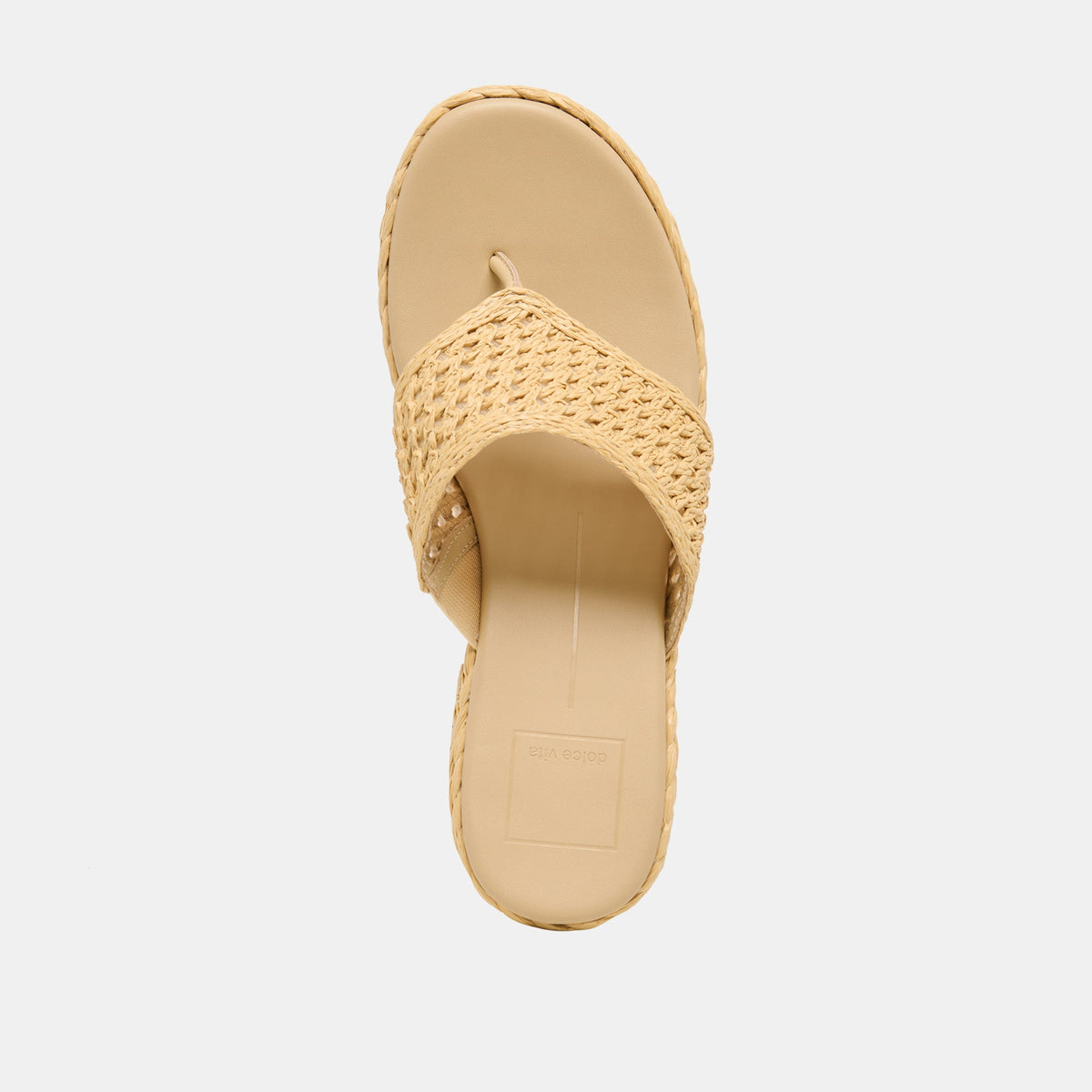 RIPPLE Lt Natural Raffia Platform Thong Block Heel | Dolce Vita Special Offer