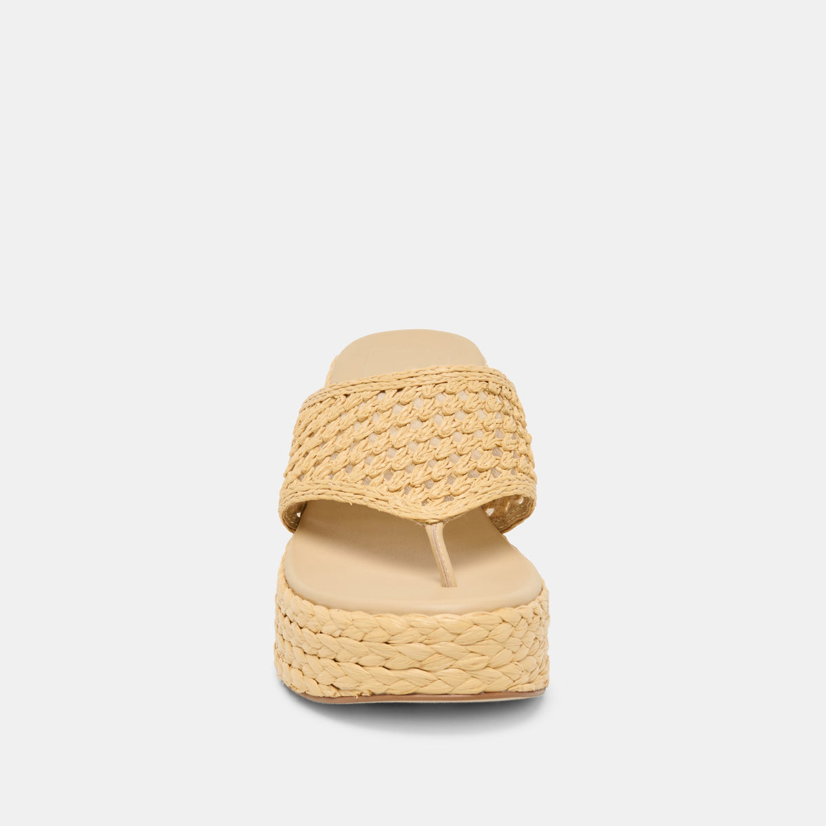 RIPPLE Lt Natural Raffia Platform Thong Block Heel | Dolce Vita Special Offer