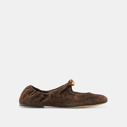 Cornel Dk Brown Suede Flats | Dolce Vita Best Seller