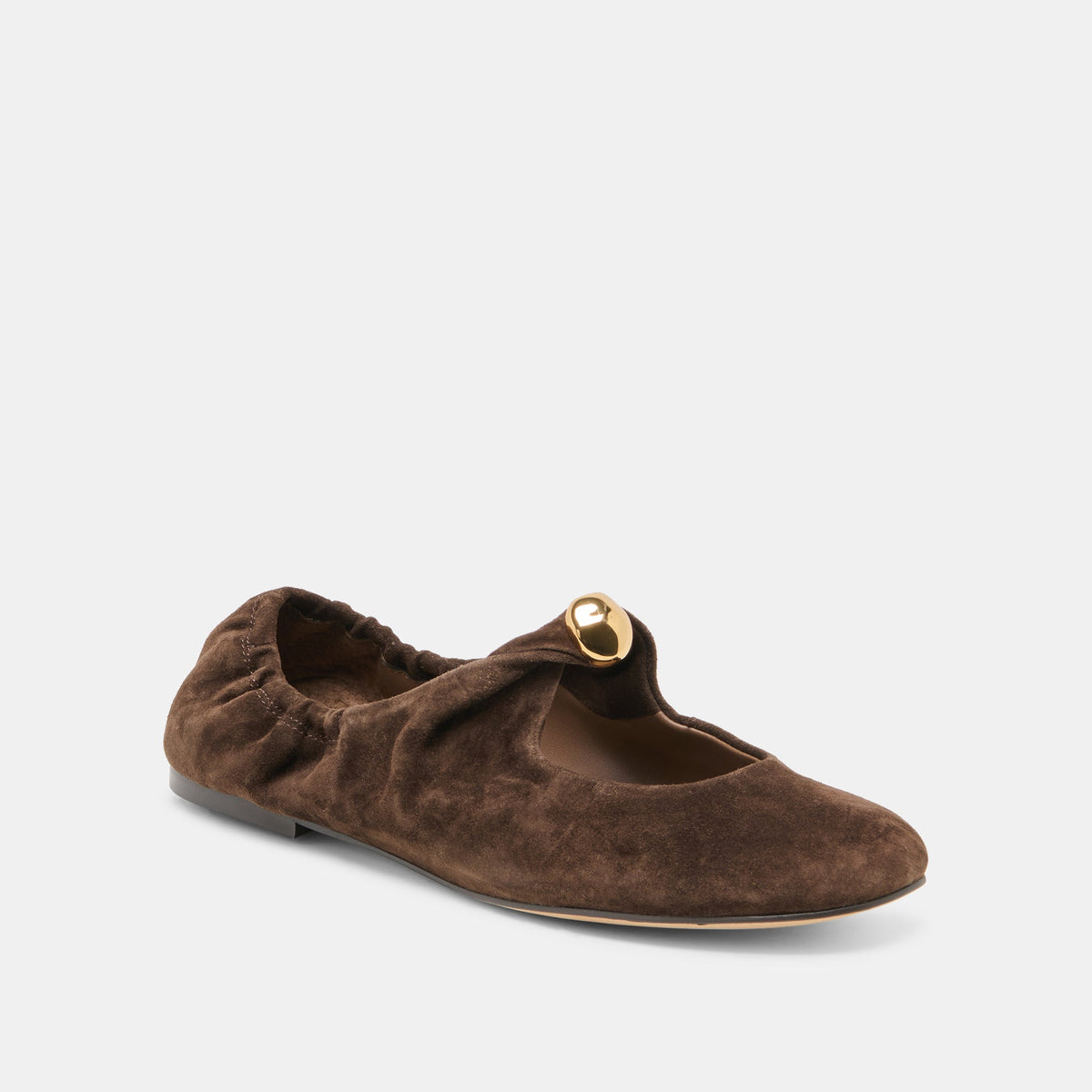 Cornel Dk Brown Suede Flats | Dolce Vita Best Seller
