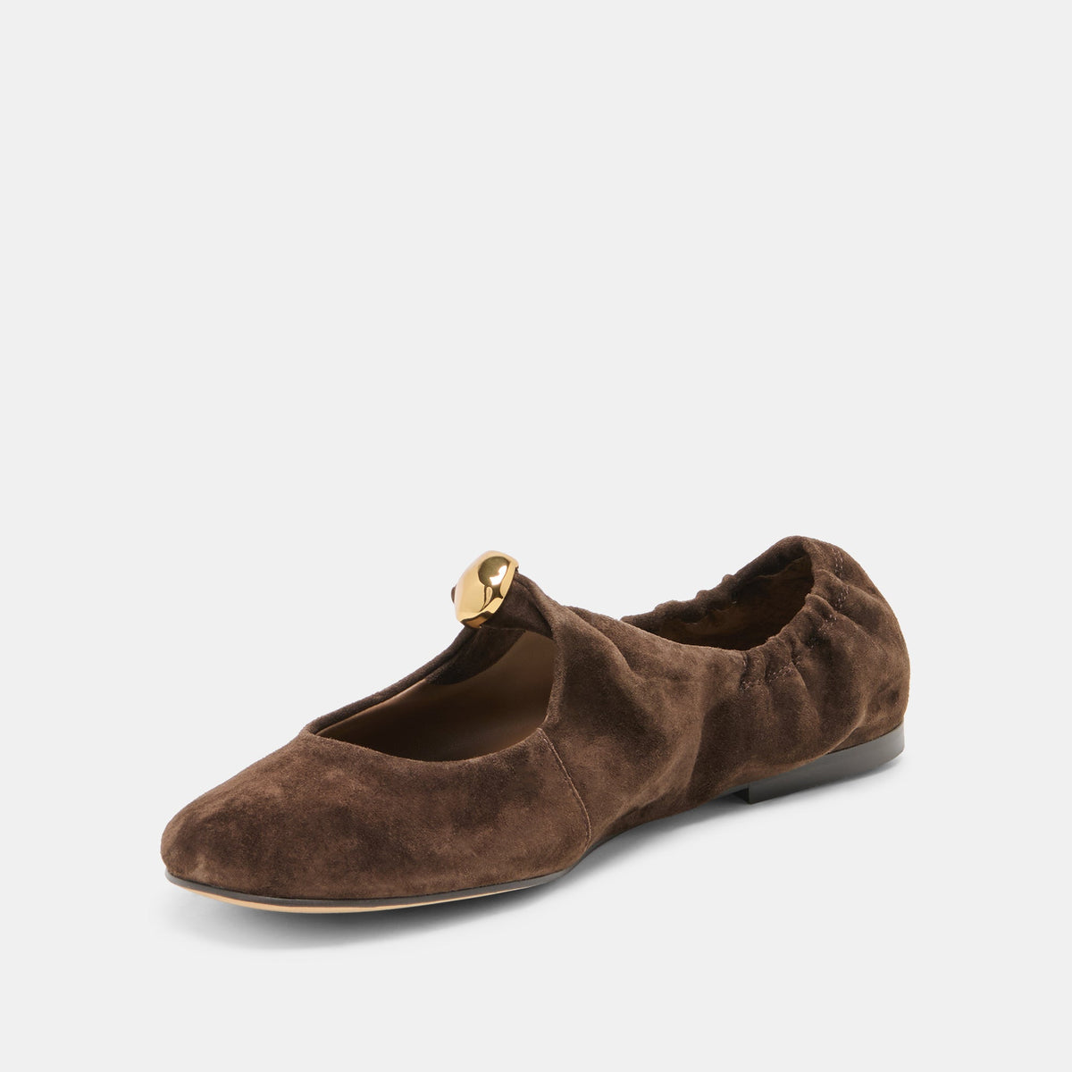 Cornel Dk Brown Suede Flats | Dolce Vita Best Seller
