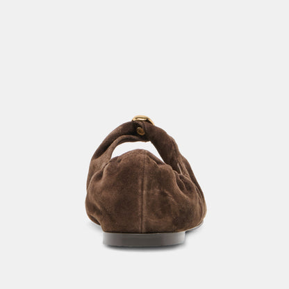 Cornel Dk Brown Suede Flats | Dolce Vita Best Seller
