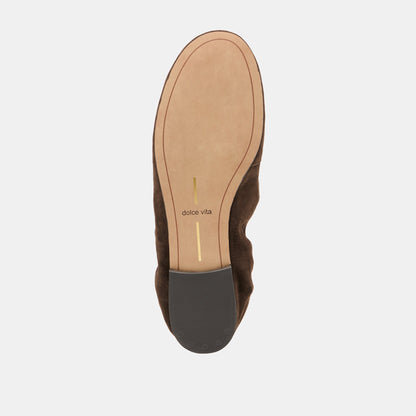 Cornel Dk Brown Suede Flats | Dolce Vita Best Seller