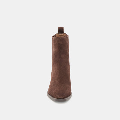 Faint H2O Waterproof Dk Brown Suede Booties | Dolce Vita Featured