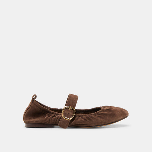 Caely Dk Brown Suede Ballet Flats | Dolce Vita Everyday