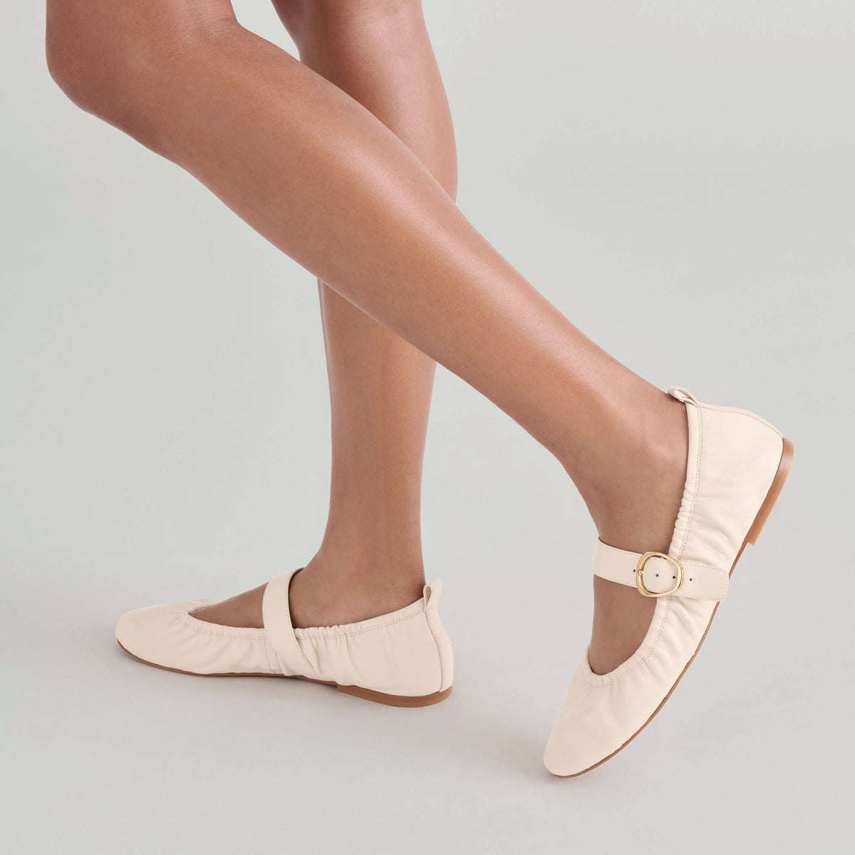 Caely Bone Leather Ballet Flats | Dolce Vita New
