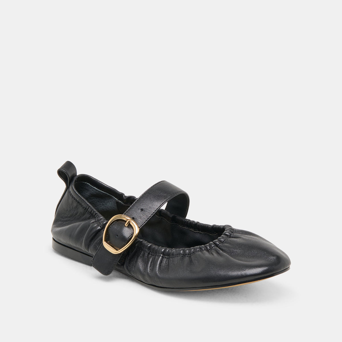 Caely Black Leather Ballet Flats | Dolce Vita Essential