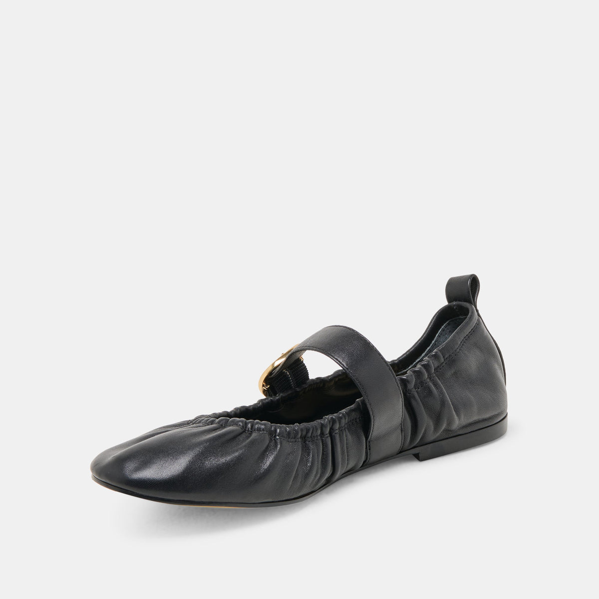 Caely Black Leather Ballet Flats | Dolce Vita Essential