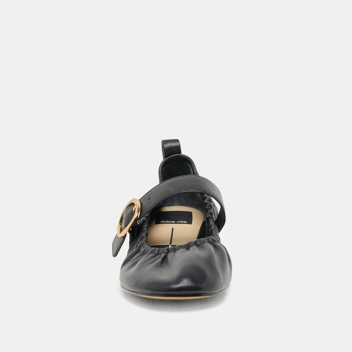 Caely Black Leather Ballet Flats | Dolce Vita Essential