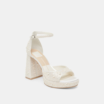 PANDRO PEARL HEELS TRUE WHITE SATIN
 – Dolce Vita | Dolce Vita Value