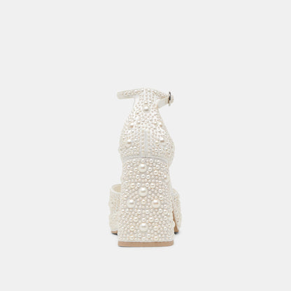 PANDRO PEARL HEELS TRUE WHITE SATIN
 – Dolce Vita | Dolce Vita Value