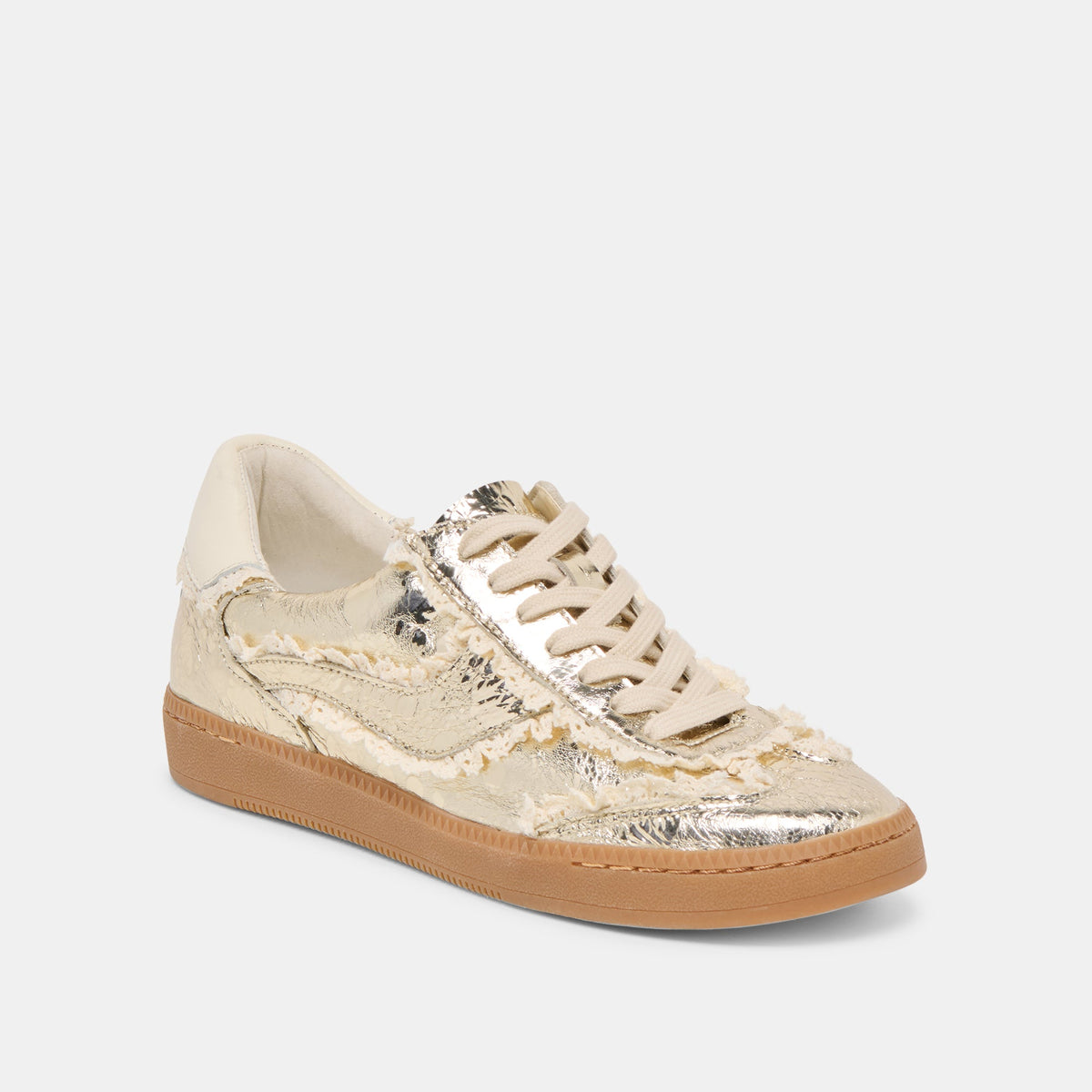 Notice Lace Platinum Distressed Leather Sneakers | Dolce Vita Featured