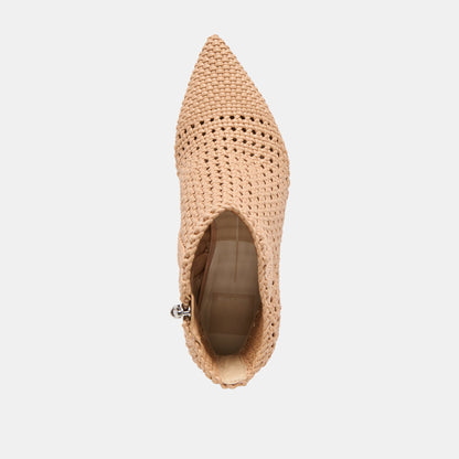 Embry Lt Tan Woven Stella Booties | Dolce Vita New