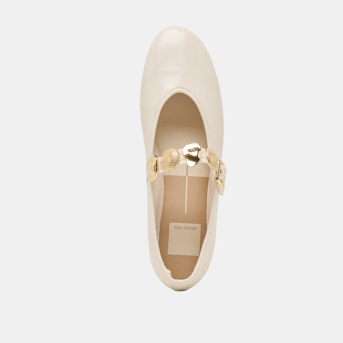 Relan Off White Leather Ballet Flats | Dolce Vita Value