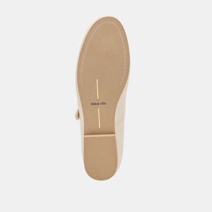 Relan Off White Leather Ballet Flats | Dolce Vita Value