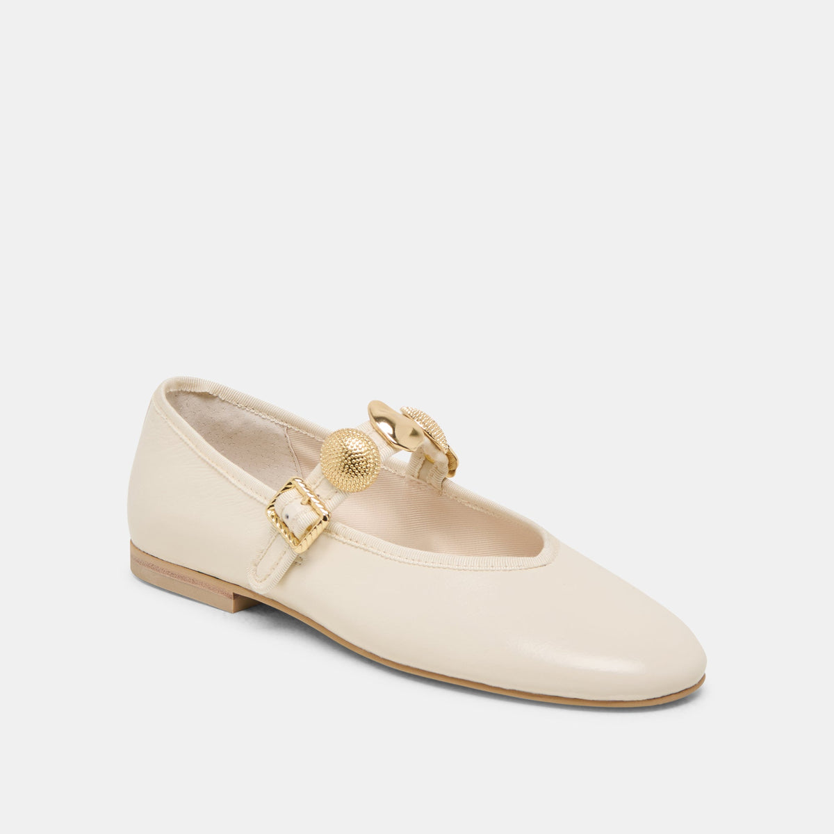 Relan Off White Leather Ballet Flats | Dolce Vita Value