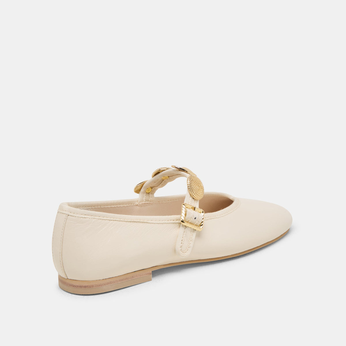 Relan Off White Leather Ballet Flats | Dolce Vita Value