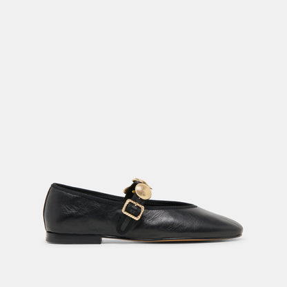 Relan Black Leather Ballet Flats | Dolce Vita Discount
