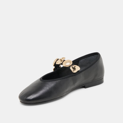 Relan Black Leather Ballet Flats | Dolce Vita Discount