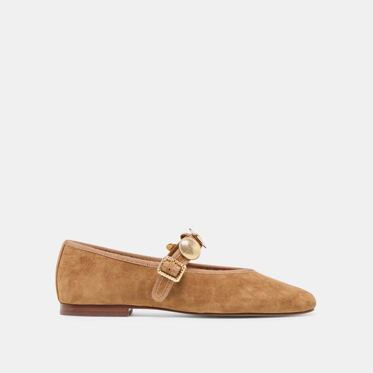 Relan Lt Brown Suede Ballet Flats | Dolce Vita Best Price