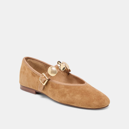 Relan Lt Brown Suede Ballet Flats | Dolce Vita Best Price