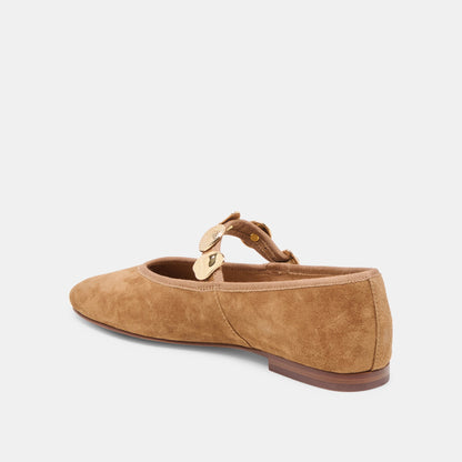 Relan Lt Brown Suede Ballet Flats | Dolce Vita Best Price