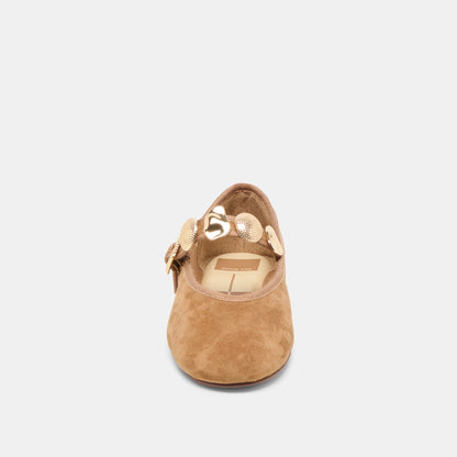Relan Lt Brown Suede Ballet Flats | Dolce Vita Best Price