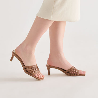 Bowen Cognac Raffia Heels | Dolce Vita Top Pick