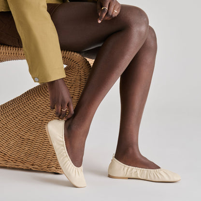 Conrad Bone Leather Ballet Flats | Dolce Vita Classic