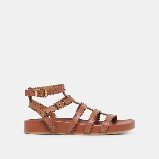 Susana Cognac Leather Sandals | Dolce Vita Special Offer