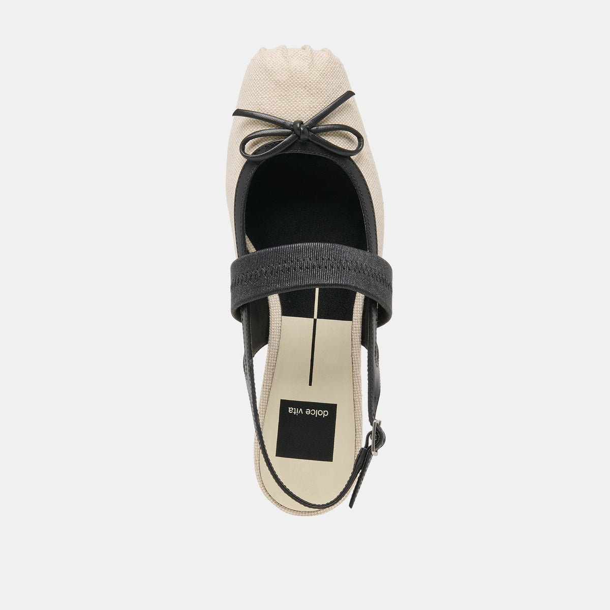 Grifan Natural Black Linen Flats | Dolce Vita Hot Sale