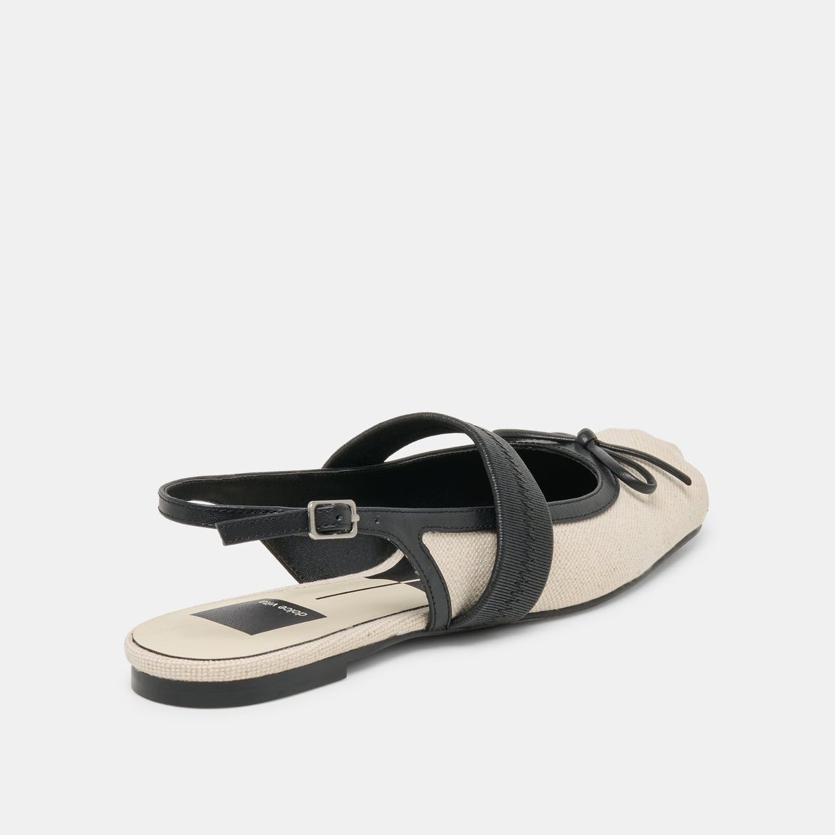 Grifan Natural Black Linen Flats | Dolce Vita Hot Sale