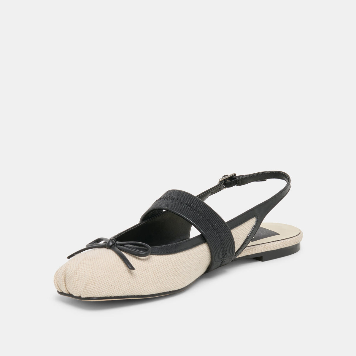 Grifan Natural Black Linen Flats | Dolce Vita Hot Sale