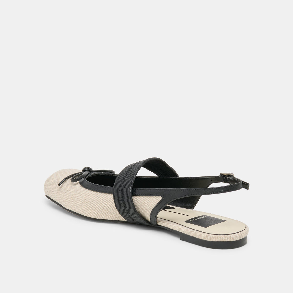 Grifan Natural Black Linen Flats | Dolce Vita Hot Sale