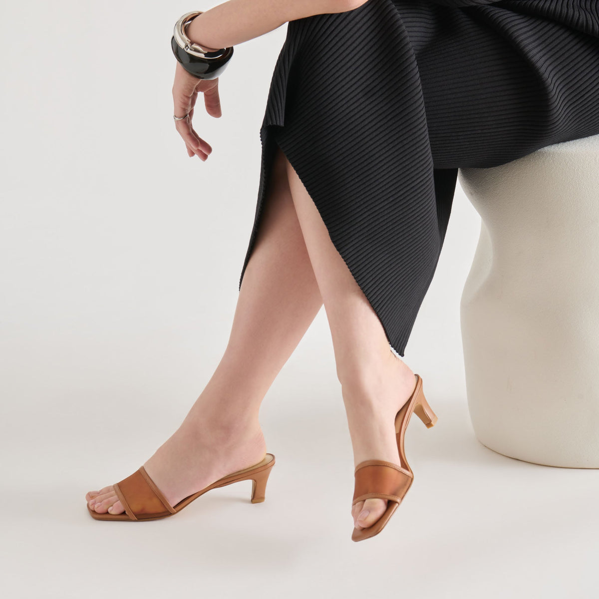 Rexa Mesh Caramel Mesh Heels | Dolce Vita Essential