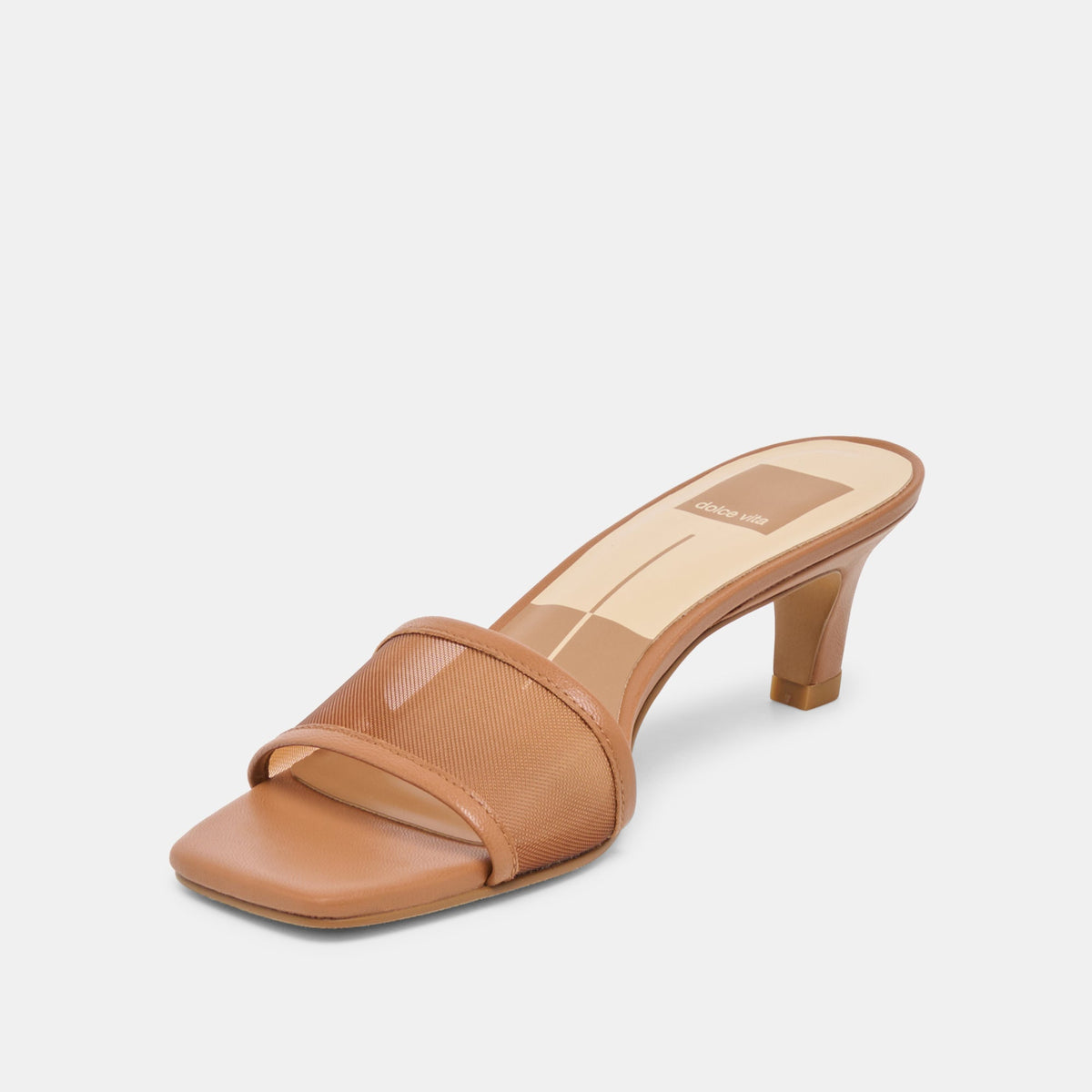 Rexa Mesh Caramel Mesh Heels | Dolce Vita Essential