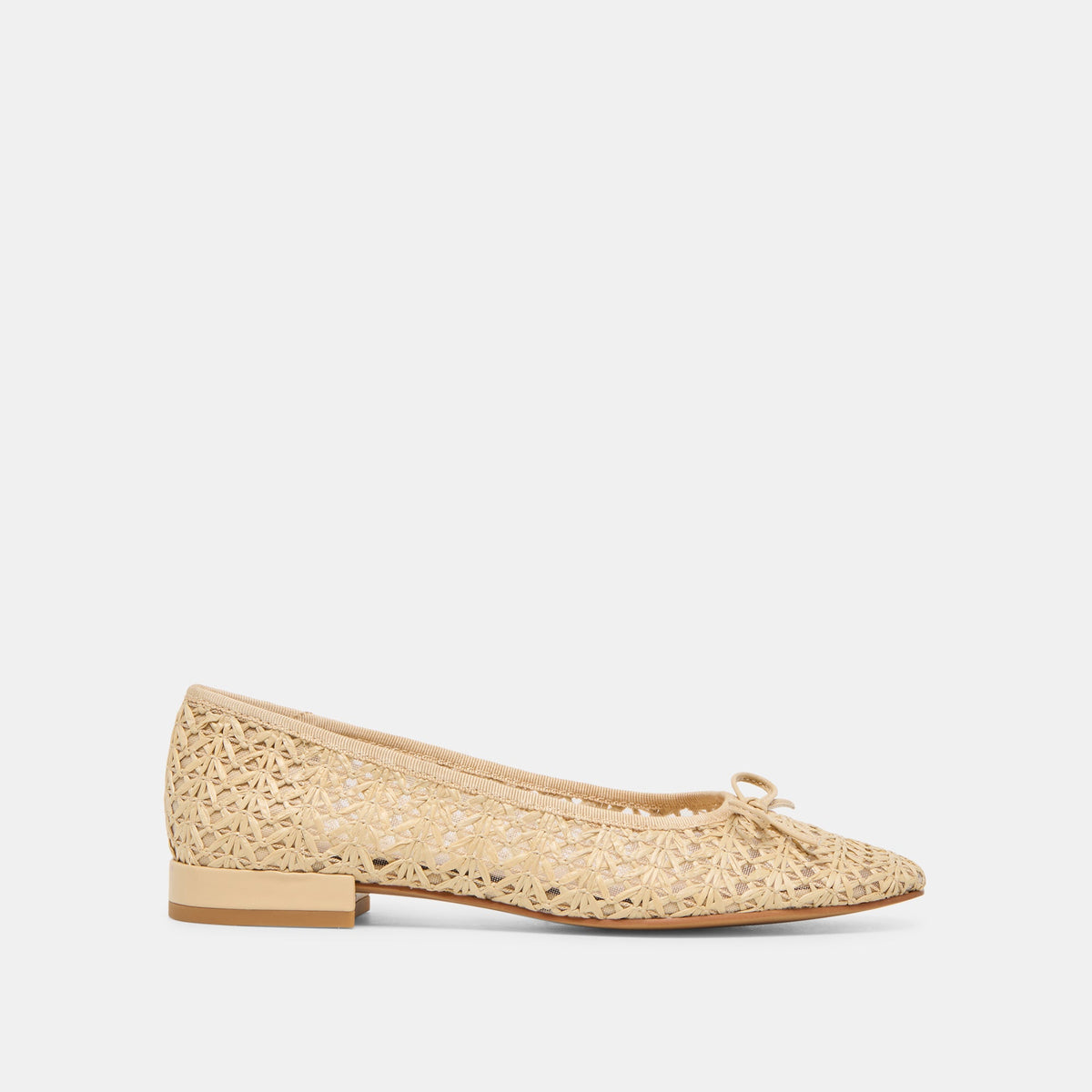 Ulicia Lt Natural Cross Hatch Raffia Ballet Flats | Dolce Vita Special Offer
