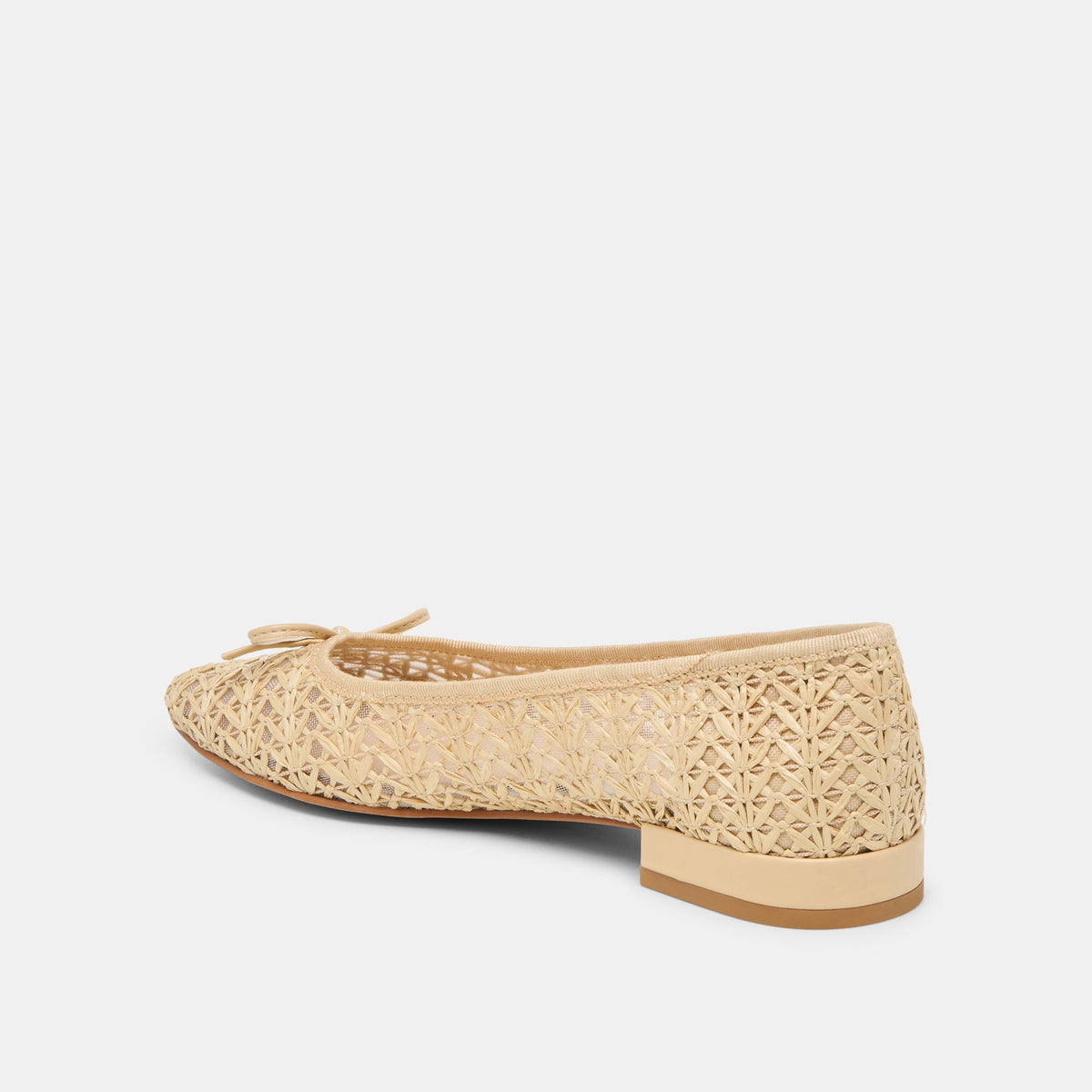 Ulicia Lt Natural Cross Hatch Raffia Ballet Flats | Dolce Vita Special Offer