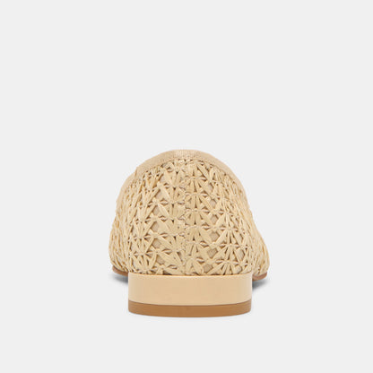 Ulicia Lt Natural Cross Hatch Raffia Ballet Flats | Dolce Vita Special Offer