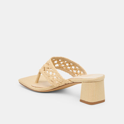Barlo Lt Natural Woven Raffia Heels | Dolce Vita Popular